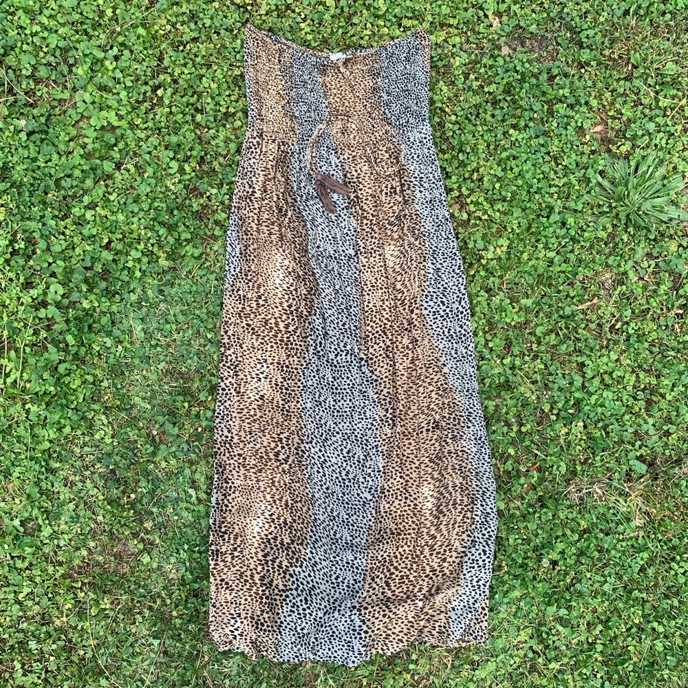 Double colored, Leopard Maxi dress